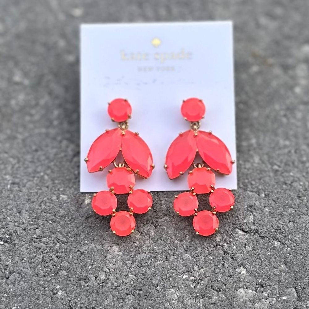 Kate Spade Pink Crystal Chandelier Earrings